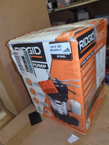 RIDGID 1/3 HP Stainless Steel Dual Suction Sump Pump, Retail Price $239, Appears to be Used, What