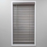 Lot of 2 Boxes of Perfect Lift Window Treatment Gray Cordless Room Darkening Faux Wood Blinds with 2