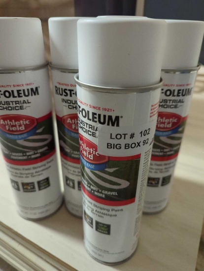 Lot Of 5 Rust-Oleum Industrial Choice 17 oz. AF1600 System Athletic Field White Striping Spray