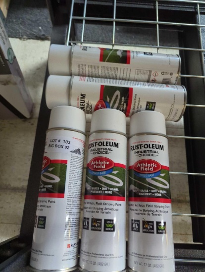 Lot Of 5 Rust-Oleum Industrial Choice 17 oz. AF1600 System Athletic Field White Striping Spray