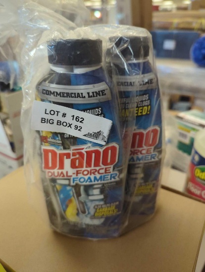 Lot of 2 Drano 17 oz. Dual-Force Foamer Clog Remover, Commercial Line, Retail Price $7/Each, Appears