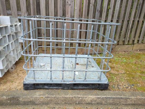 Metal IBC Tote, Dimensions - 36" H x 40" W x 47" D, Retail Price $495, Appears to be Used, What You