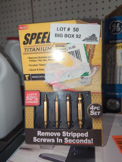 Speed Out Titanium Screw Extractor (4-Piece), Retail Price $16, Appears to be New, What You See in