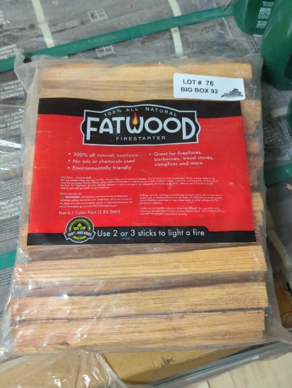 Lot of 2 Items To Include, 15-Minute Emergency Flares (3-Pack), And FatWood 100 Percent All Natural