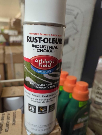 Box Lot Of 6 Rust-Oleum Industrial Choice 17 oz. AF1600 System Athletic Field White Striping Spray