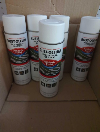 Box Lot Of 5 Rust-Oleum Industrial Choice 17 oz. AF1600 System Athletic Field White Striping Spray