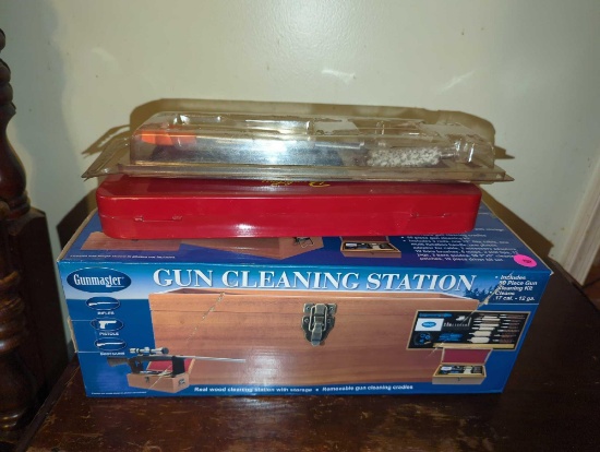 (BR3) LOT OF 3 ITEMS INCLUDING GUNMASTER GUN CLEANING STATION, REVELATION SHOTGUN CLEANING (KIT) AND