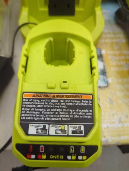 (No Battery) RYOBI ONE+ 18V Lithium-Ion 2.0 Ah Compact Battery Charger, Appears to be New in Out of