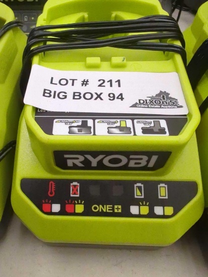 (No Battery) RYOBI ONE+ 18V Lithium-Ion 2.0 Ah Compact Battery Charger, Appears to be New in Out of