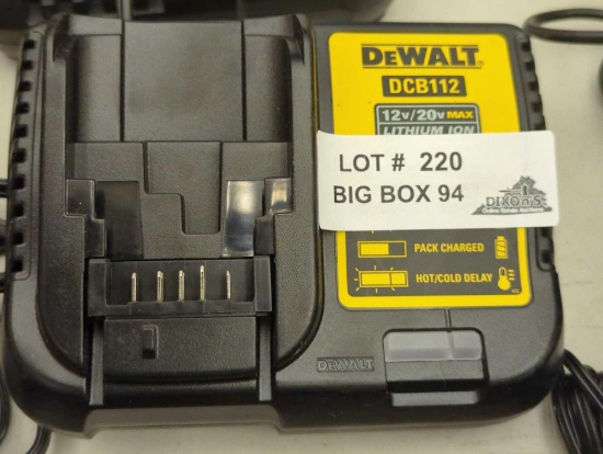 (No Battery) DEWALT Lithium Ion 12V to 20V MAX Charger, Appears to be New Out of the Box Retail