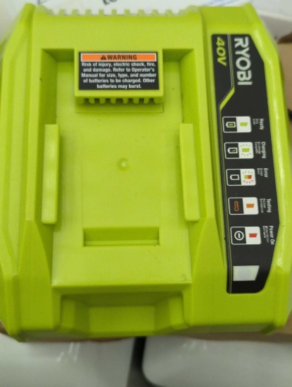 (No Battery) RYOBI 40V Lithium-Ion 6.0 Ah Battery Rapid Charger No Battery Appears to be New in Open