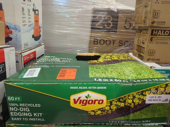 Vigoro 60 ft. No-Dig Plastic Landscape Edging Kit, Appears to be New in Factory Sealed Box Retail