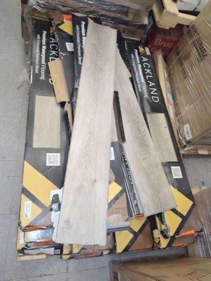 Pallet of 21 Cases of Ackland Premium Waterproof Flooring Dolostone Grey 20 Mil x 7 in. W x 48 in.