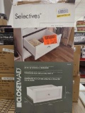 ClosetMaid Selectives 10 in. H x 23.5 in. W White Wood Drawer with Silver Handle, Appears to be New
