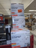 Lot of 7 Commercial Electric 5/6 in. Integrated LED White Dimmable Recessed Light Trim with