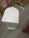 (Has some Minor Denting) Architectural Mailboxes Elite White, Large, Steel, Post Mount Mailbox,