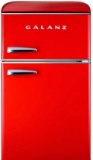 Galanz 3.1 cu. ft. Retro Mini Fridge in Red with Dual Door True Freezer, Retail Price $290, Appears