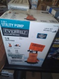 Everbilt 1/4 HP 2-in-1 Submersible Utility and Transfer Pump, Retail Price $145, Appears to be Used,