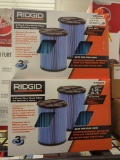 Lot of 2 RIDGID Fine Dust Pleated Paper Wet/Dry Vac Replacement Cartridge Filter for Most 5 Gal and