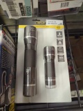 Defiant 1100 Lumens and 650 Lumens Alkaline Battery LED Slide-to-Focusing Powered Aluminum