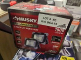Husky 1000 Lumen Rechargeable Work Light (2-Pack), Model K40409, Retail Price $32, Appears to be
