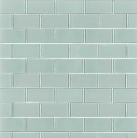 Lot of 5 Packs of Jeffrey Court Morning Mist Blue 3 in. x 6 in. Glossy Glass Wall Tile (1 sq. ft./