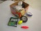 Box of fishing lines and fishing bobbers. Comes as is shown in photos. Appears to be used. 7