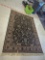 MACHINE MADE AREA RUG, BLACK, CREAM, RED, 5'3X8'1
