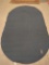 MACHINE MADE AREA RUG, BLUE, HAS SOME DAMAGE, 56 1/2