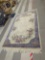 MACHINE MADE FLORAL AREA RUG , LAVENDER, PURPLE, PINK , CREAM 65