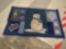HOLIDAY THEMED ENTRYWAY ACCENT RUG. SNOWMAN. BLUE, RED, AND WHITE, 19 3/4