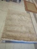 CARPET ART DECO COMFORT AREA RUG, BEIGE, MEASURES 5' 3