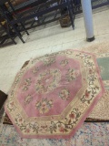 MACHINE MADE AREA RUG, OCTAGONAL 71 1/2