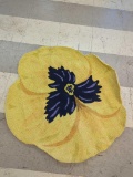 FLORAL MACHINE MADE AREA RUG, APPROX 36