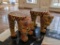 PAIR OF COMPOSITE DECORATIVE TIGER STANDS.