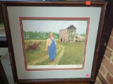 Signed and framed painting 