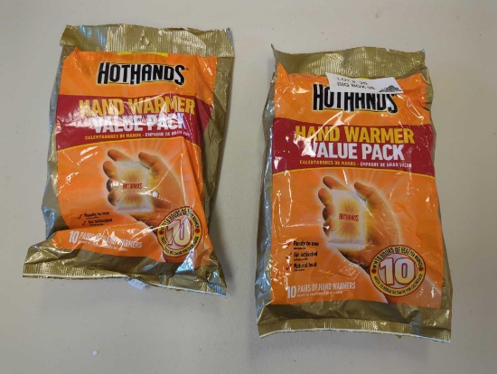 Lot of 2 HotHands Hand Warmer 10-Pair Value Pack, Retail Price $8/Each, Appears to be New in Factory