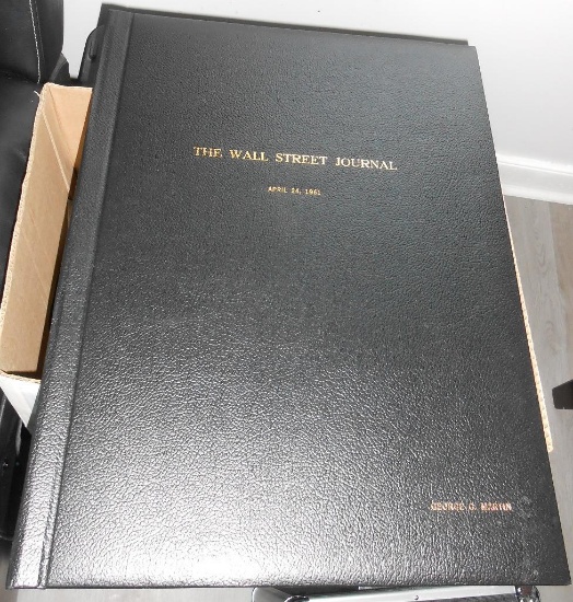THE WALL STREET JOURNAL APRIL 24,1961 BY GEORGE C MARTIN ALL ITEMS ARE SOLD AS IS, WHERE IS, WITH NO