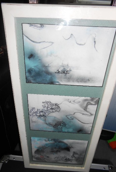 SIGNED BRYAN YOUNG 1959 PAINTING ALL ITEMS ARE SOLD AS IS, WHERE IS, WITH NO GUARANTEE OR WARRANTY.