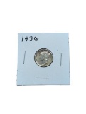 1936 Dime - Mercury - split bands