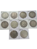 Various Dollar - Morgan - 10 worn/damaged