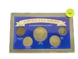 1901 Americana Series - Barber Half plus 4 other coins