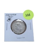 1951 Canada - 25 cents - silver