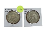 1959, 1966 Mexico - 1P - (2 coins) silver