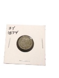 1874 Three Cents