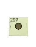 1858-O 1/2 Dime