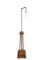 Leviton Brass Lamp Holder with Black Metal Pole and Wooden Base Stand