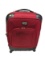 Dockers Red and Black Spinner Suitcase with Grey Straps and Wheels