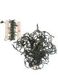 Tangled Christmas Lights with Multi-Color Bulbs and White Plastic Holder