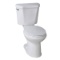10 Inch Rough in Two-Piece 1.28 GPF Single Flush Round Toilet in White Seat Included